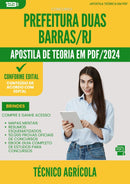 Apostila Teórica para Concurso Tecnico Agricola Duas da Prefeitura Barras Rj 2024 - Conteúdo de Acordo com Edital