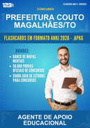 Flashcards Anki para o Concurso Prefeitura Couto Magalhães/TO para Agente de Apoio Educacional - 600 Flashcards