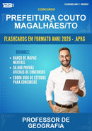 Flashcards Anki para o Concurso Prefeitura Couto Magalhães/TO para Professor de Geografia - 600 Flashcards