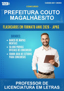 Flashcards Anki para o Concurso Prefeitura Couto Magalhães/TO para Professor de Licenciatura Em Letras - 600 Flashcards