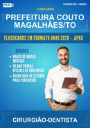 Flashcards Anki para o Concurso Prefeitura Couto Magalhães/TO para Cirurgião-dentista - 600 Flashcards