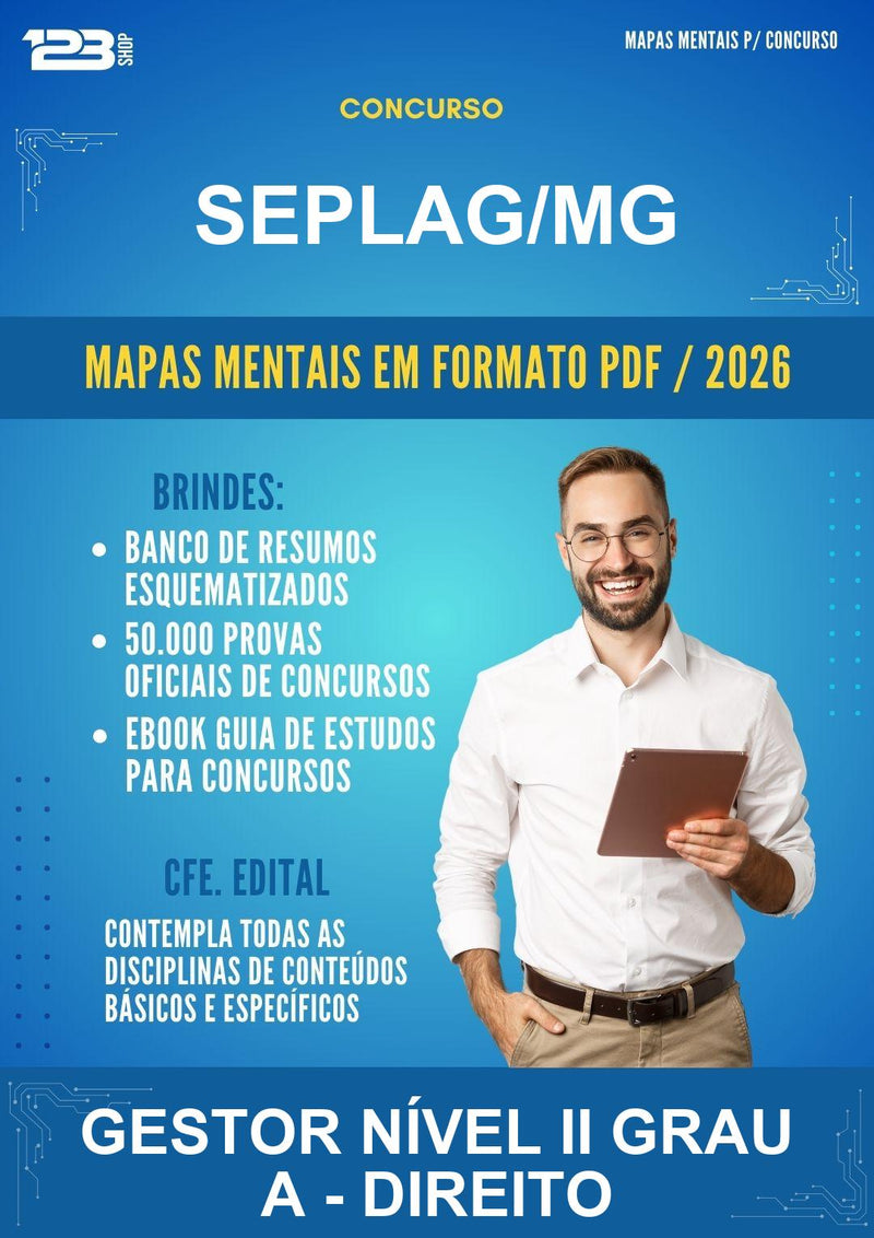 Mapas Mentais para o Concurso Seplag/MG para Gestor Nível Ii Grau A - Direito