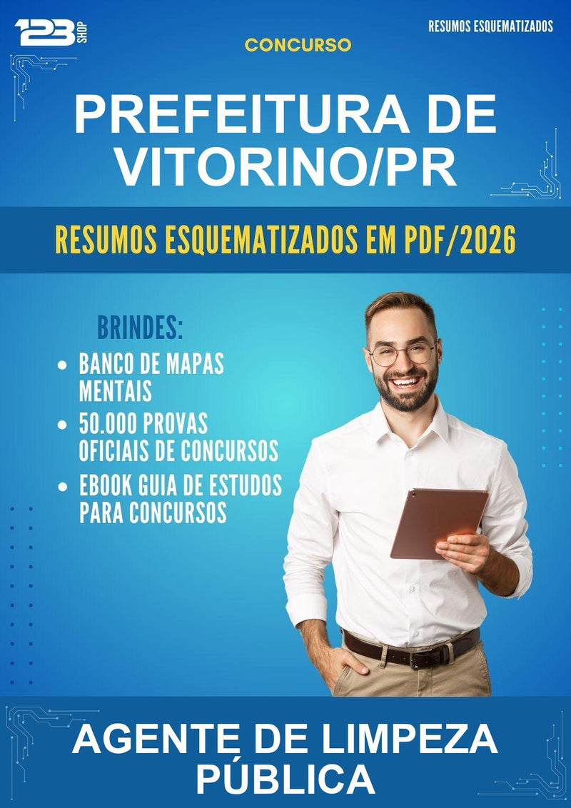 Resumos Esquematizados para o Concurso Prefeitura de Vitorino/PR para Agente de Limpeza Pública