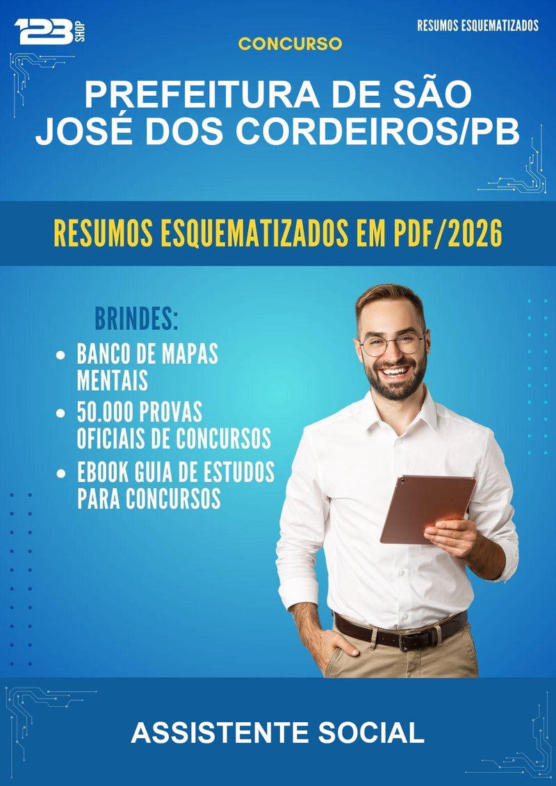 Resumos Esquematizados para o Concurso Prefeitura de São José dos Cordeiros/PB para Assistente Social