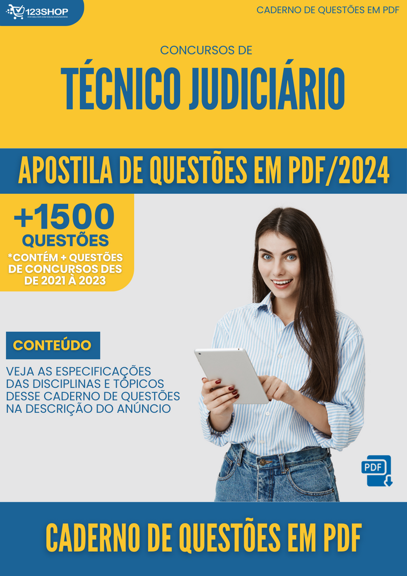 Caderno de Questões de Concursos de Técnico Judiciário
