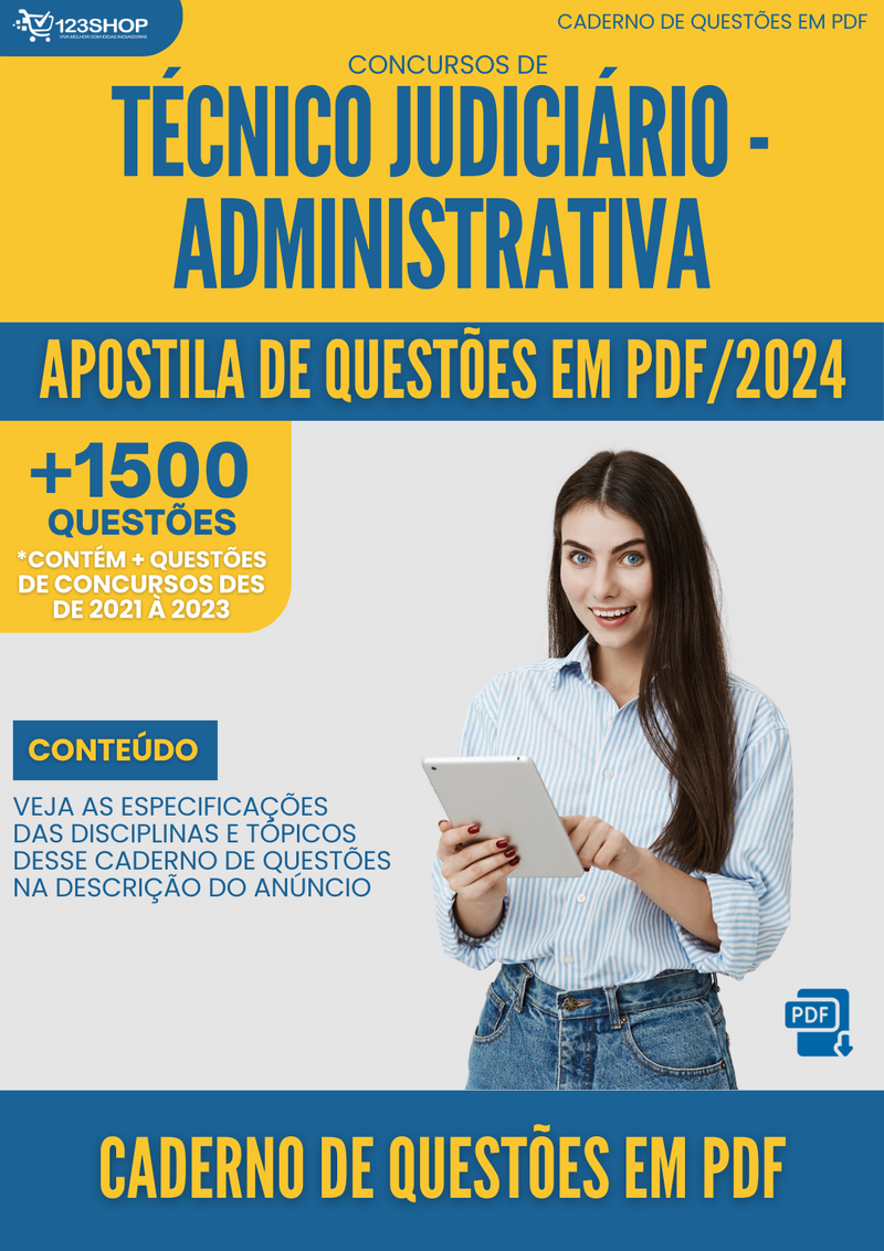 Caderno de Questões de Concursos de Técnico Judiciário - Administrativa