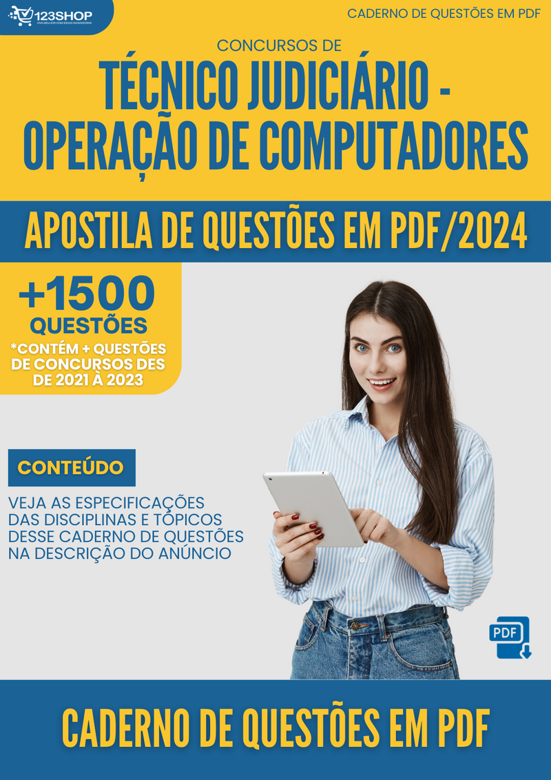 Caderno de Questões de Concursos de Técnico Judiciário - Operação De Computadores