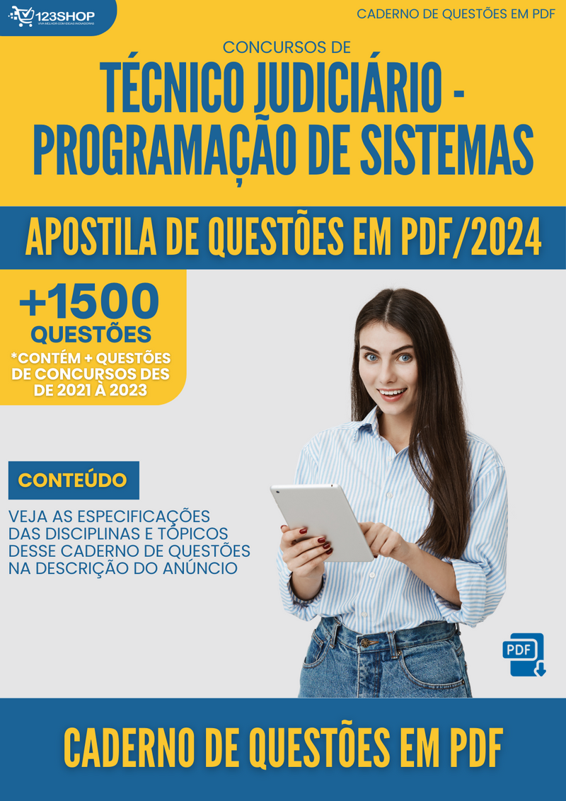 Caderno de Questões de Concursos de Técnico Judiciário - Programação De Sistemas