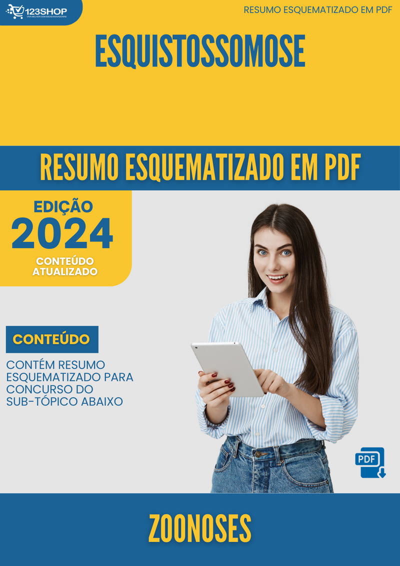 Resumo Esquematizado de Zoonoses Sobre Esquistossomose para Concursos