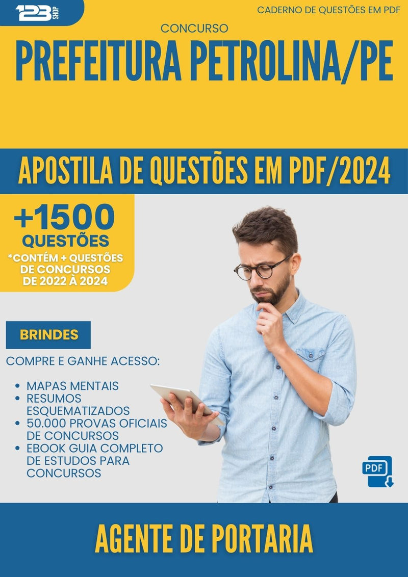 Apostila de Questões para Concurso Agente De Portaria da Prefeitura Petrolina Pe 2025 - Mais de 1.500 Questões