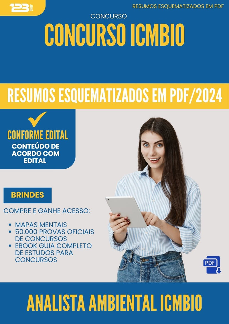 Resumos Esquematizados para Concurso Analista Ambiental Icmbio 2025 - Conteúdo de Acordo com Edital