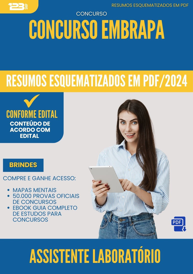 Resumos Esquematizados para Concurso Assistente Laboratorio Embrapa 2025 - Conteúdo de Acordo com Edital