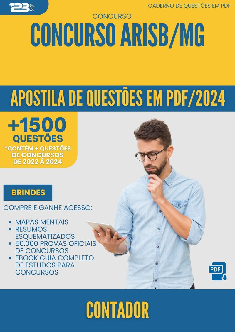 Apostila de Questões para Concurso Contador Arisb Mg 2025 - Mais de 1.500 Questões