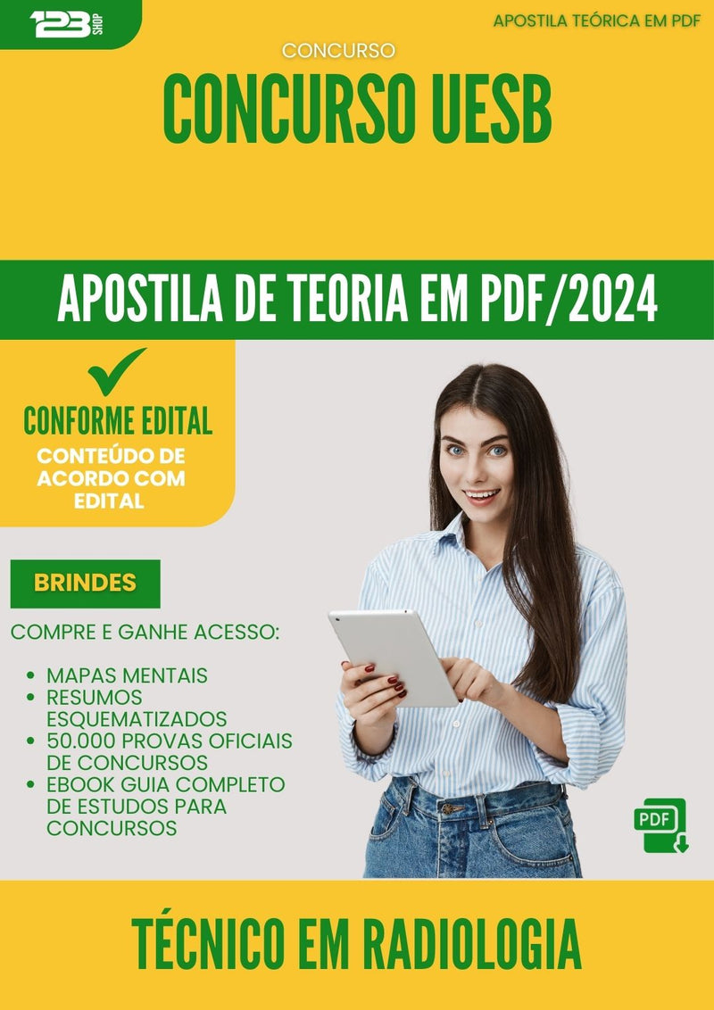Apostila Teórica para Concurso Tecnico Em Radiologia Uesb 2025 - Conteúdo de Acordo com Edital