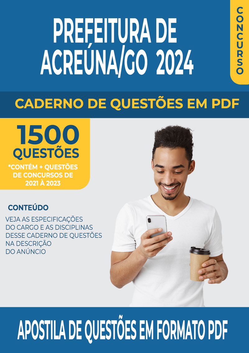 Apostila de Questões para Concurso da Prefeitura de Acreúna/GO 2024 para Secretário- Mais de 1.500 Questões Gabaritadas