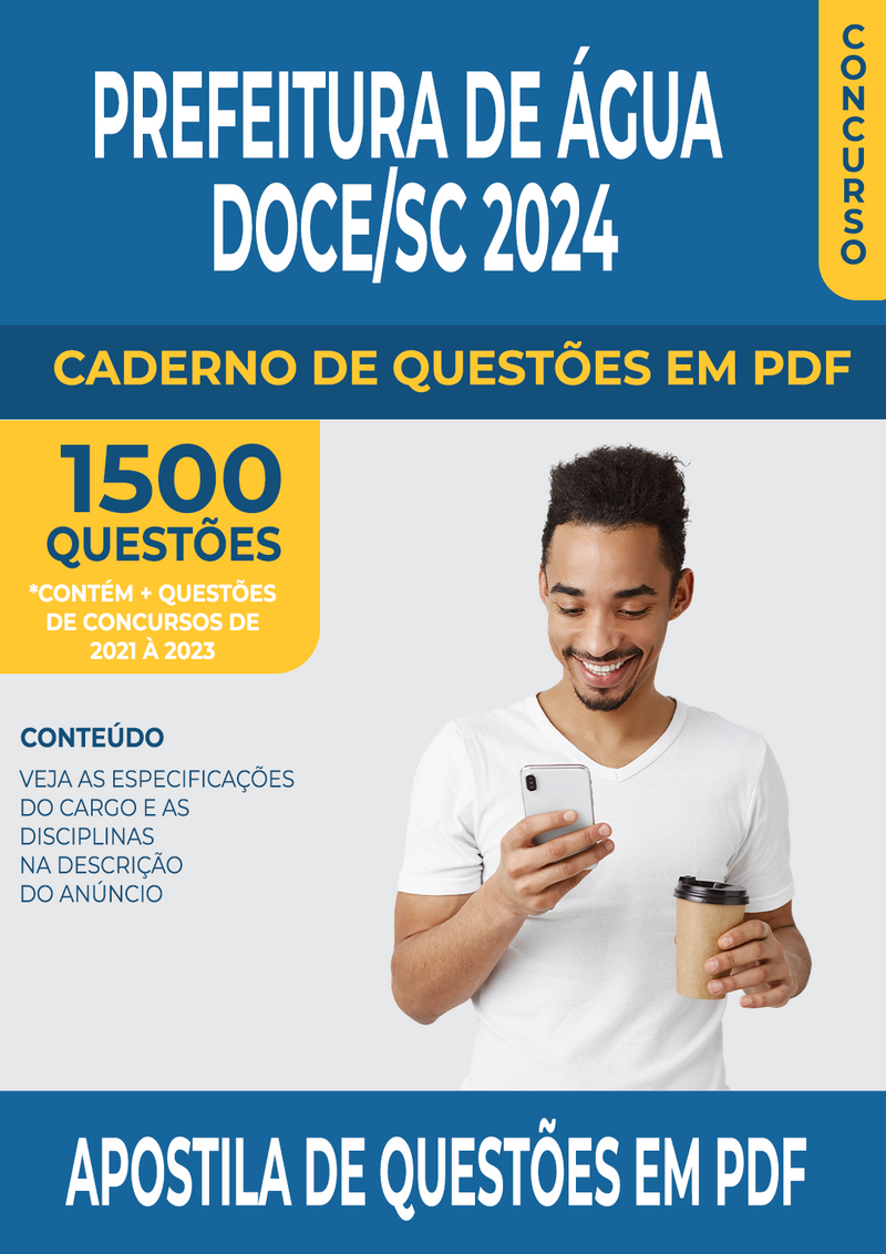 Apostila de Questões para Concurso da Prefeitura de Água Doce/SC 2024 para Operador de Máquina Leve - Mais de 1.500 Questões Gabaritadas