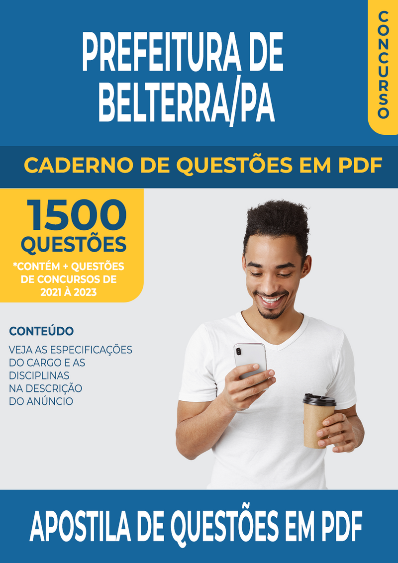 Apostila de Questões para Concurso da Prefeitura de Belterra/PA 2024 para Professor de Língua Inglesa - Mais de 1.500 Questões Gabaritadas