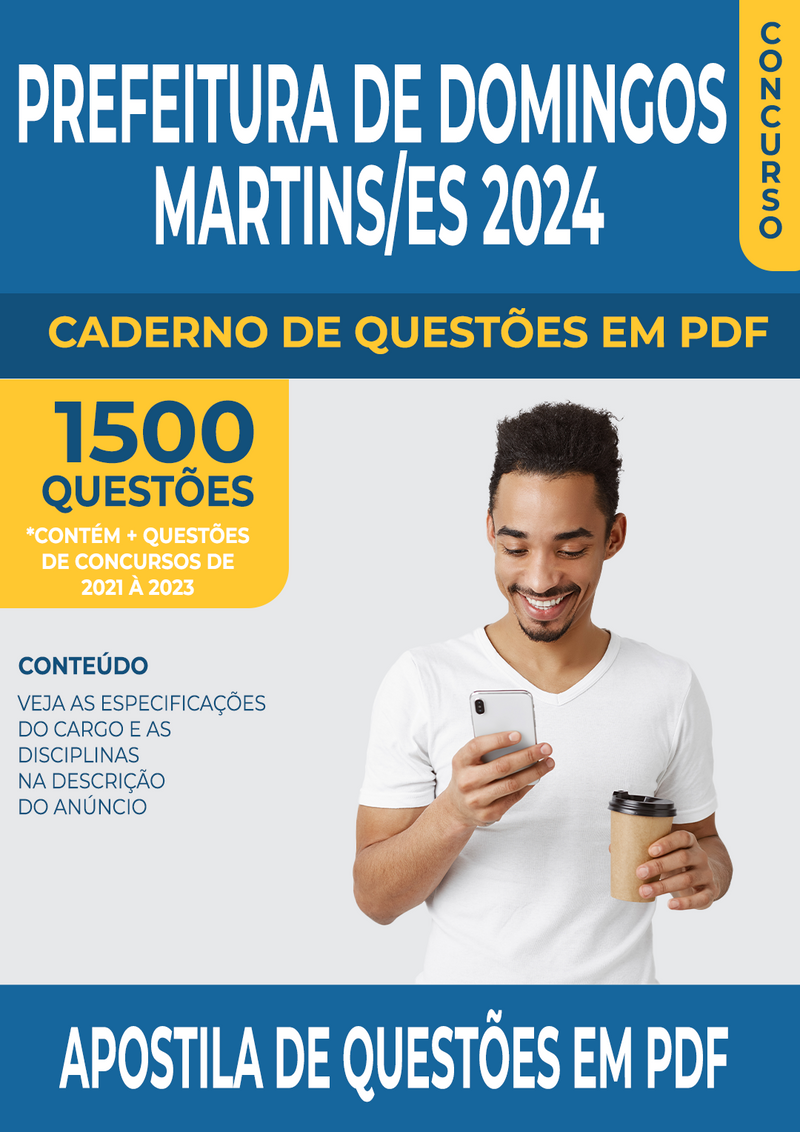 Apostila de Questões para Concurso da Prefeitura de Domingos Martins/ES 2024 para Bioquímico - Mais de 1.500 Questões Gabaritadas