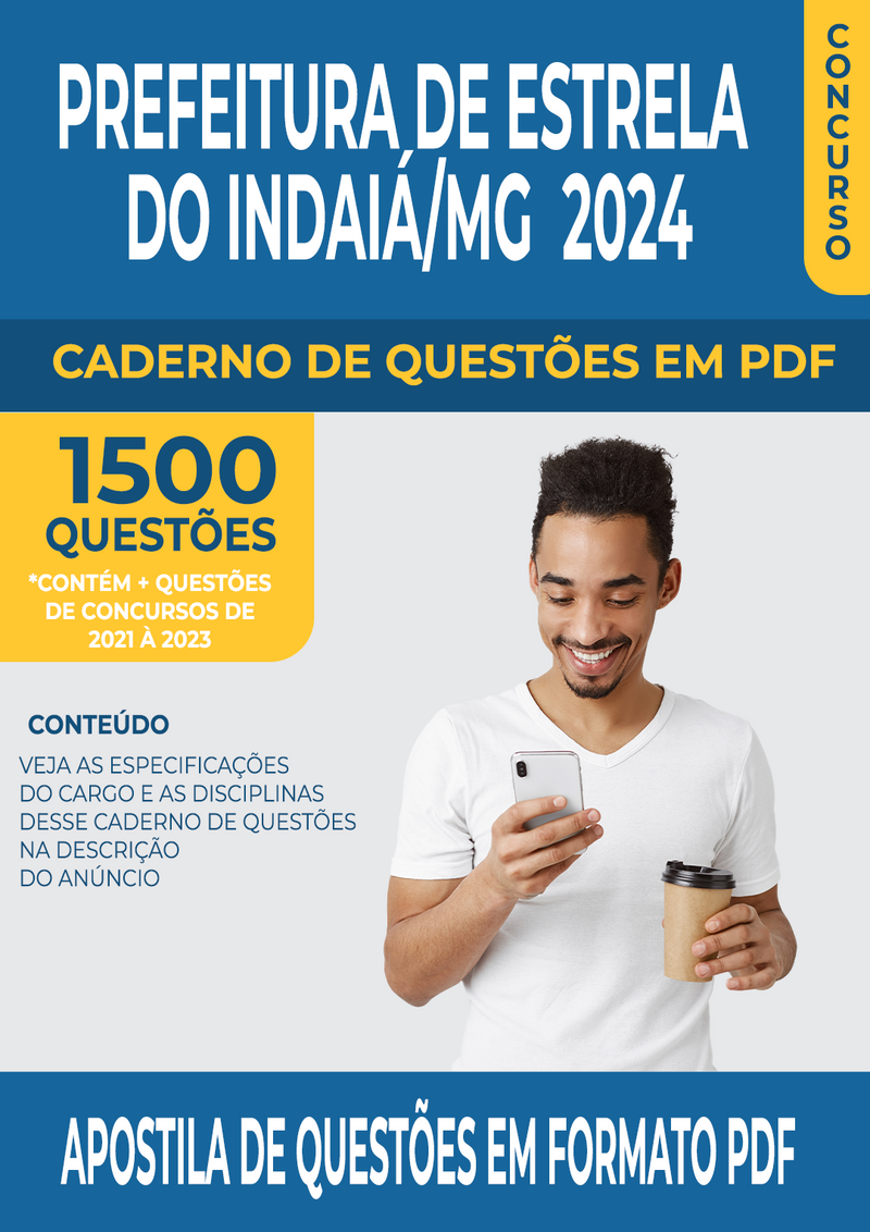 Apostila de Questões para Concurso da Prefeitura de Estrela do Indaiá/MG 2024 para Químico - Mais de 1.500 Questões Gabaritadas