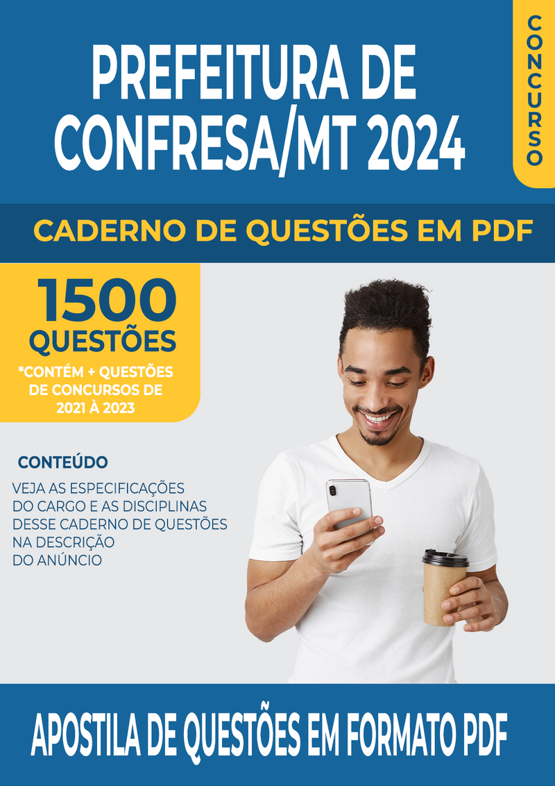 Apostila de Questões para Concurso da Prefeitura de Confresa/MT para Professor de Libras - Mais de 1.500 Questões Gabaritadas