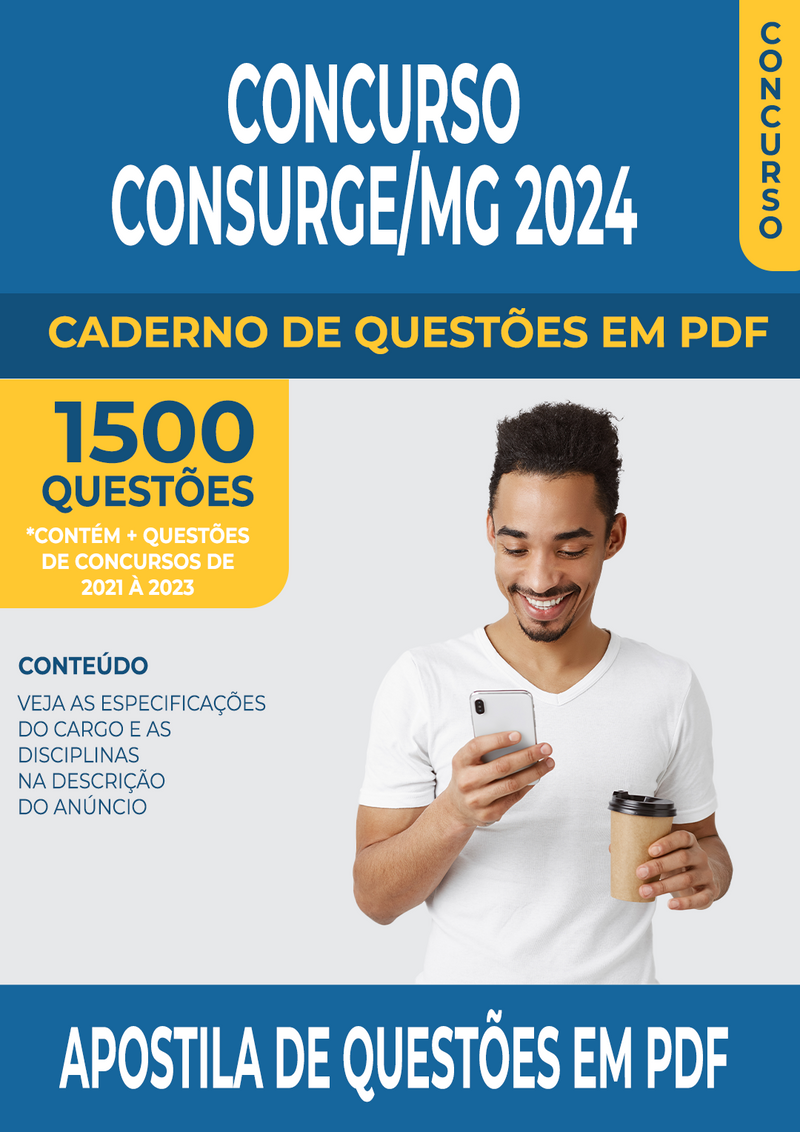 Apostila de Questões para Concurso da Consurge/MG 2024 para Enfermeiro - Mais de 1.500 Questões Gabaritadas