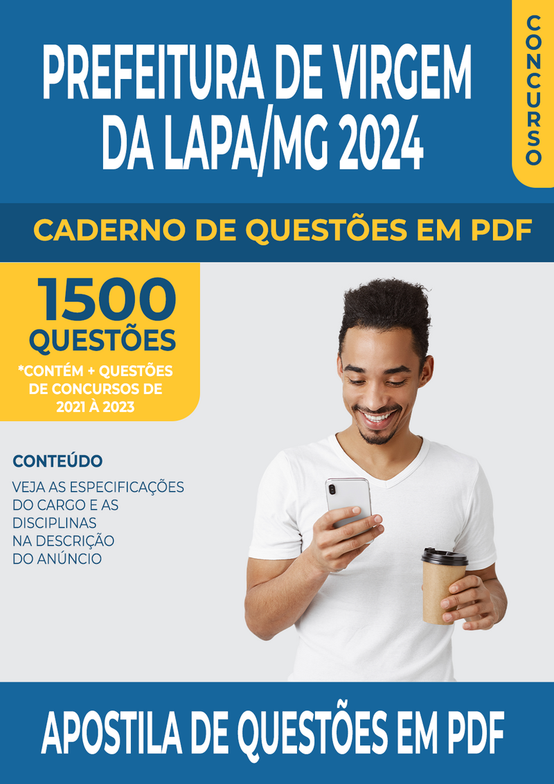 Apostila de Questões para Concurso da Prefeitura de Virgem da Lapa/MG 2024 para Farmacêutico Bioquímico - Mais de 1.500 Questões Gabaritadas