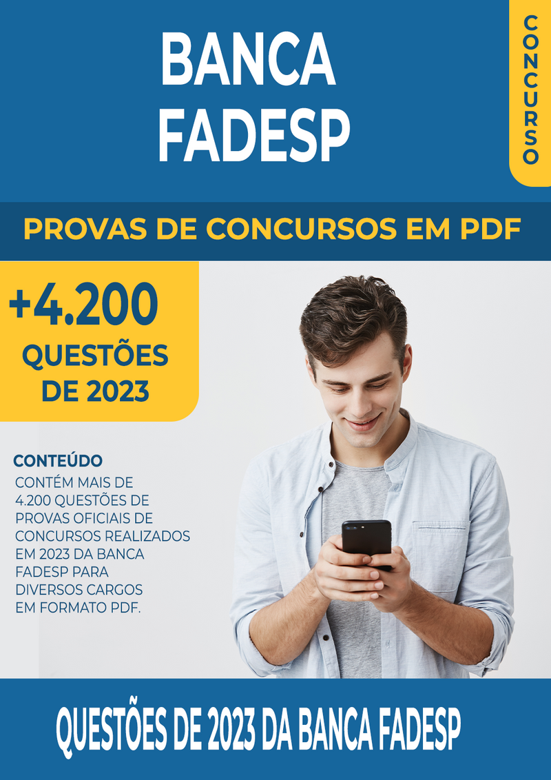 Pacote de Provas de 2023 da Banca Fadesp contendo mais de 4.200 Questões Gabaritadas