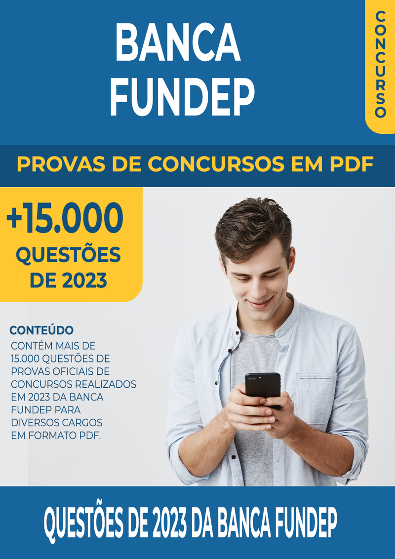 Pacote de Provas de 2023 da Banca Fundep contendo mais de 15.000 Questões Gabaritadas