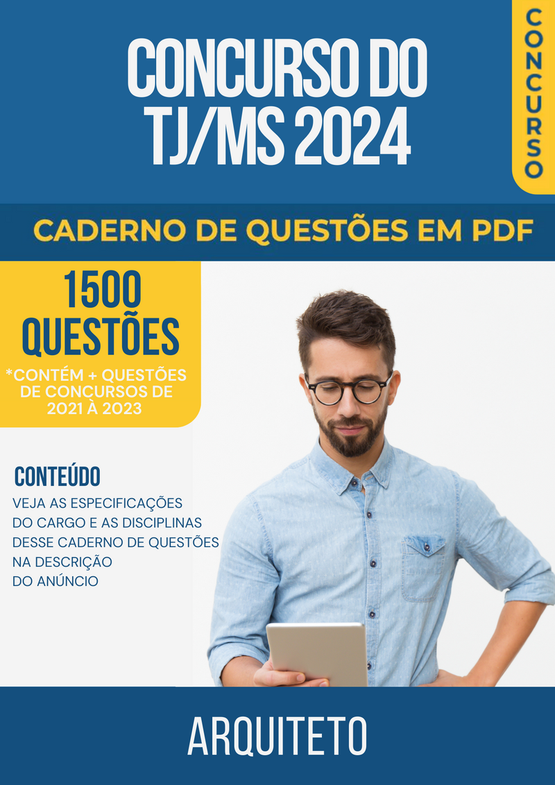 Apostila de Questões para Concurso do TJ/MS 2024 para Arquiteto - Mais de 1.500 Questões Gabaritadas