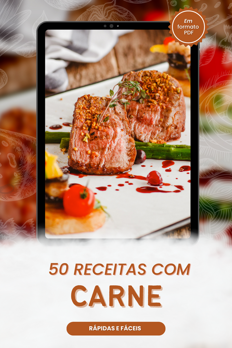 Ebook 50 Receitas com Carne Rápidas e Fáceis