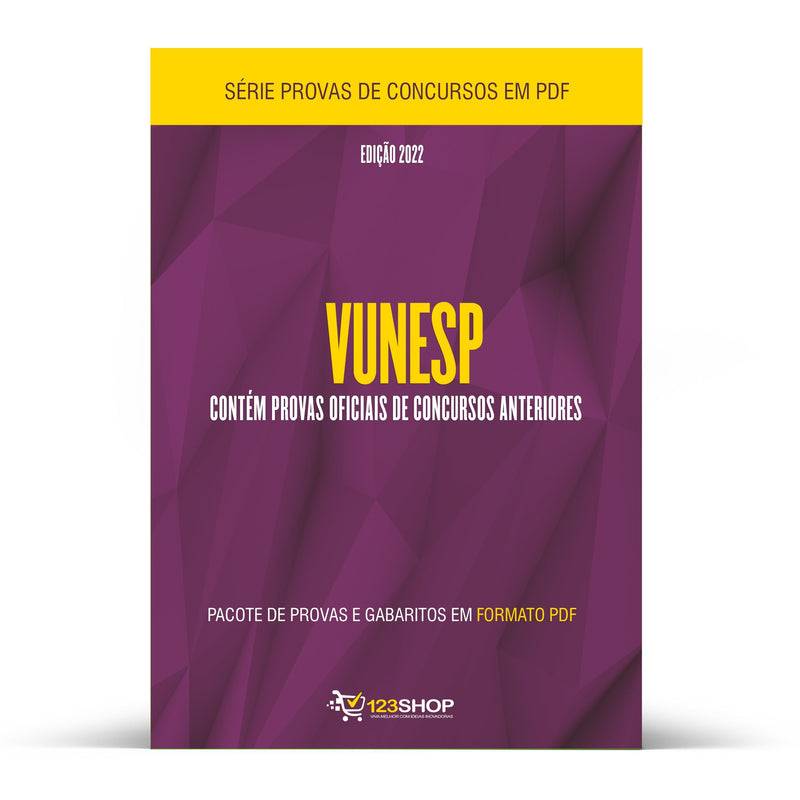 Pacote com 590 Provas Oficiais de Concursos da Banca Vunesp