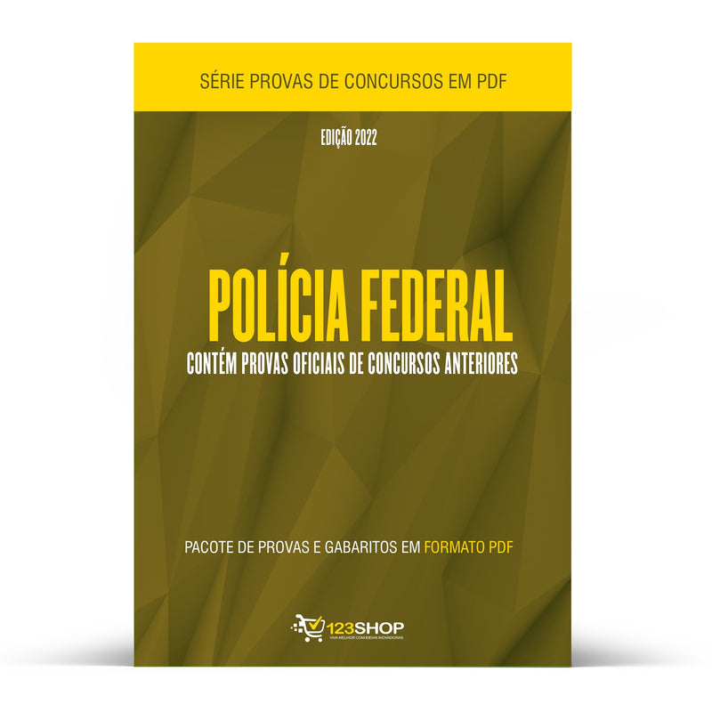 Pacote com 280 Provas Oficiais de Concursos da Polícia Federal