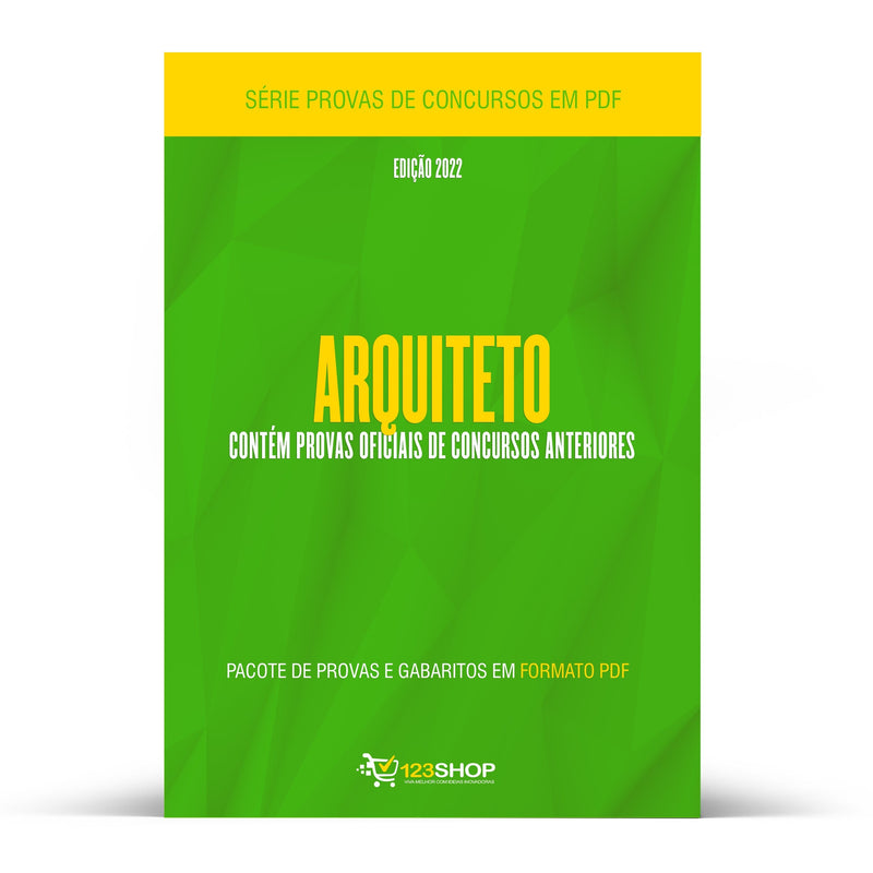 Pacote com 430 Provas Oficiais de Concursos para Arquiteto