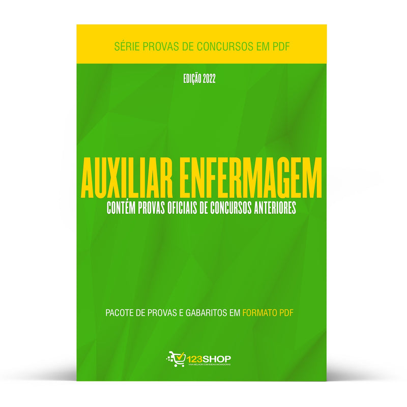 Pacote com 230 Provas Oficiais de Concursos para Auxiliar de Enfermagem