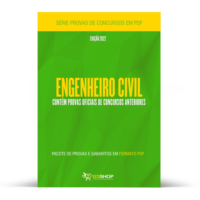 Pacote com 540 Provas Oficiais de Concursos para Engenheiro Civil