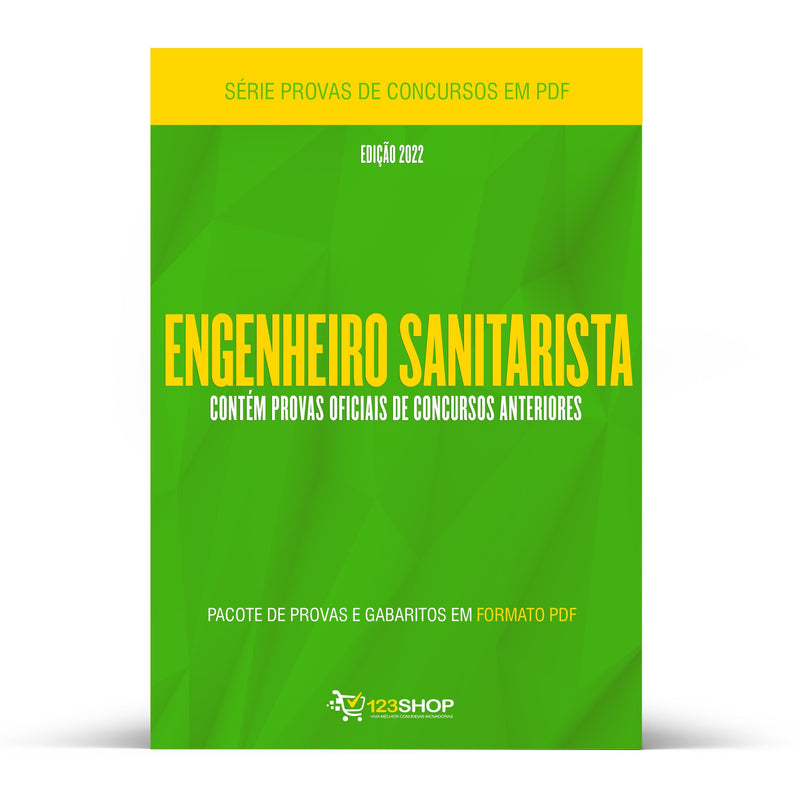 Pacote com 370 Provas Oficiais de Concursos para Engenheiro Sanitarista