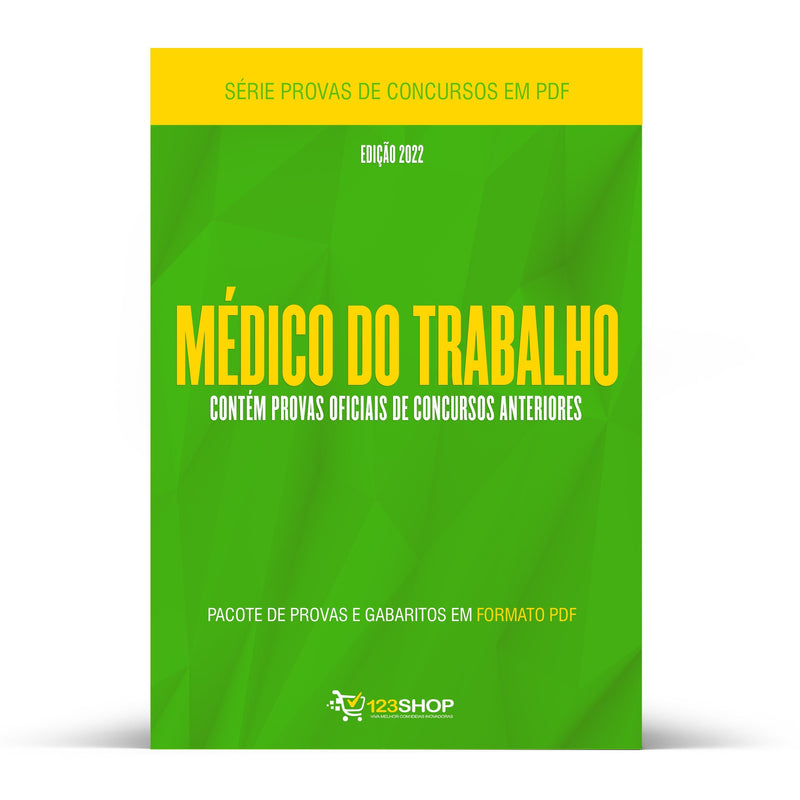 Pacote com 430 Provas Oficiais de Concursos para Médico do Trabalho