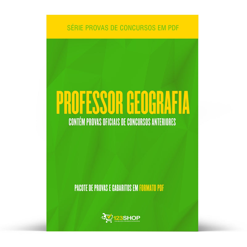 Pacote com 150 Provas Oficiais de Concursos para Professor de Geografia