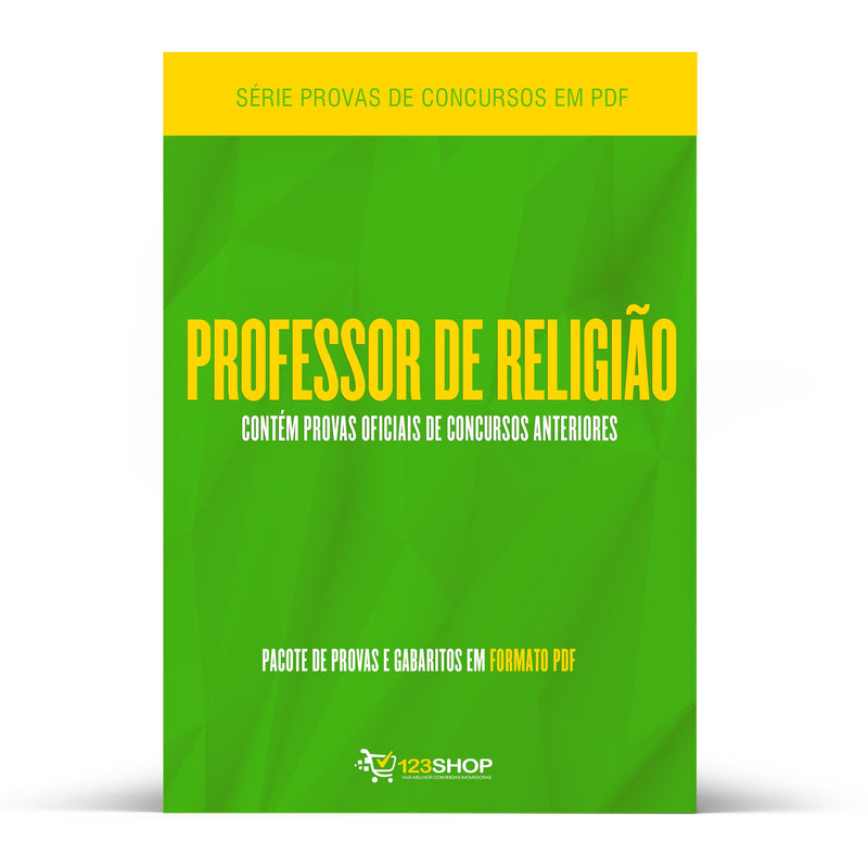 Pacote com 110 Provas Oficiais de Concursos para o cargo de Professor de Religião