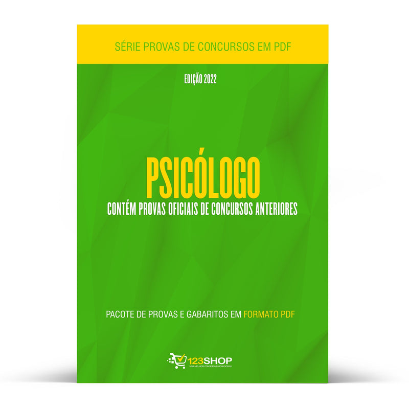 Pacote com 510 Provas Oficiais de Concursos para o cargo de Psicólogo