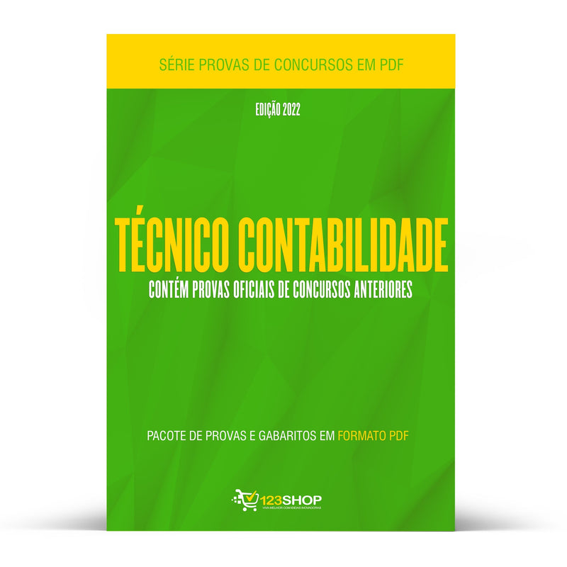 Pacote com 200 Provas Oficiais de Concursos para o cargo de Técnico em Contabilidade