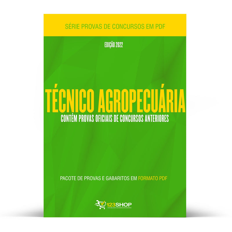 Pacote com 420 Provas Oficiais de Concursos para o cargo de Técnico em Agropecuária