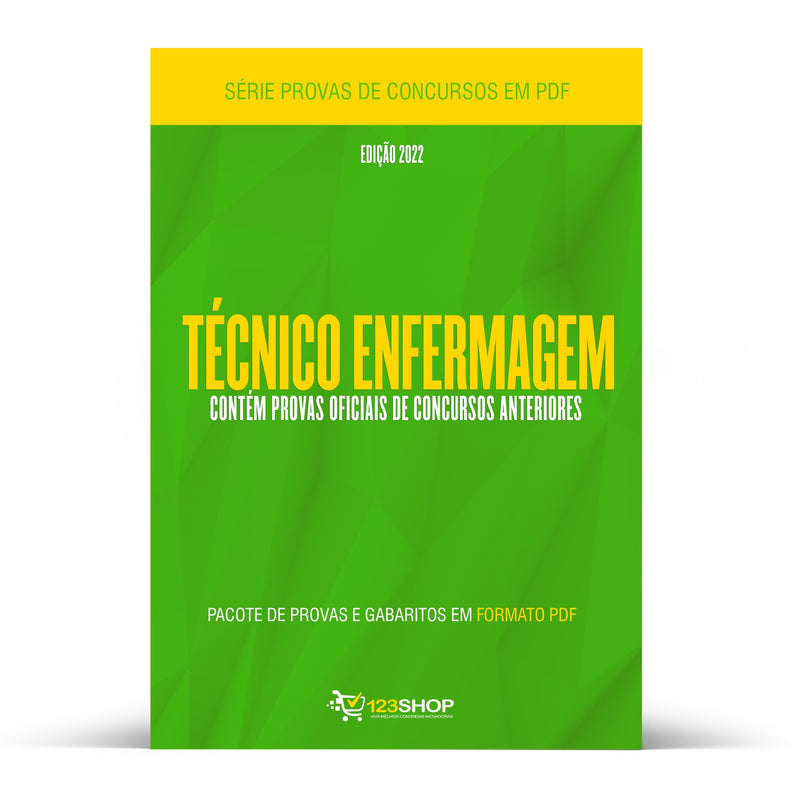Pacote com 550 Provas Oficiais de Concursos para o cargo de Técnico em Enfermagem