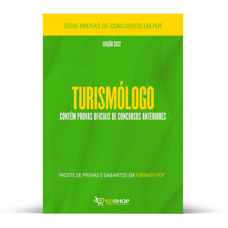 Pacote com 220 Provas Oficiais de Concursos para o cargo de Turismólogo