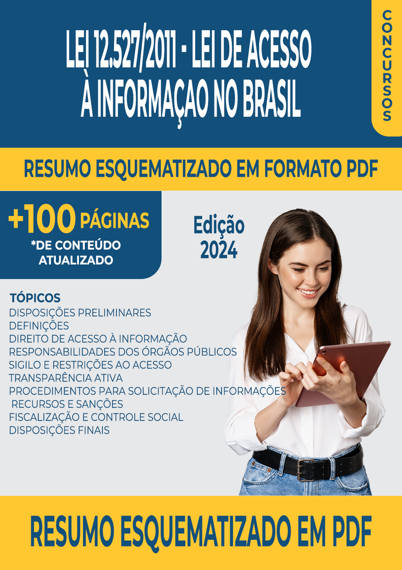 Resumo Esquematizado da Lei 12.527/2011 - Lei de Acesso à Informaçao no Brasil