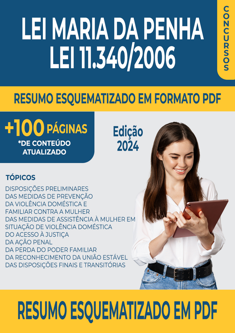 Resumo Esquematizado da Lei Maria da Penha - Lei 11.340/2006