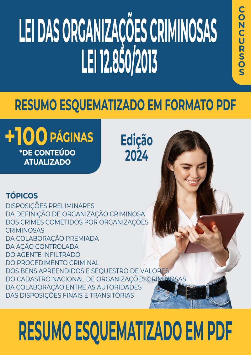 Resumo Esquematizado da Lei das Organizações Criminosas - Lei 12.850/2013