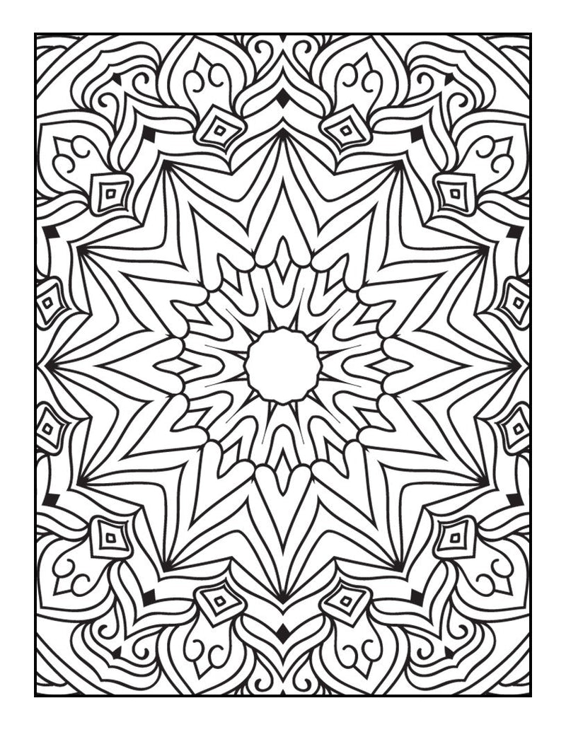 Livro de Colorir para Imprimir de Mandalas - 50 Imagens em Formato PDF - Acesso Imediato