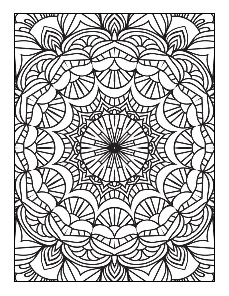 Livro de Colorir para Imprimir de Mandalas - 50 Imagens em Formato PDF - Acesso Imediato