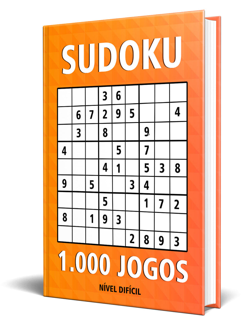 Sudoku: 1.000 Jogos de Nível Difícil - Em formato PDF - Produto Digital